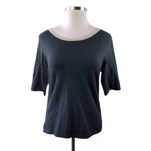 Women's Navy Blue light short sleeve Sweater